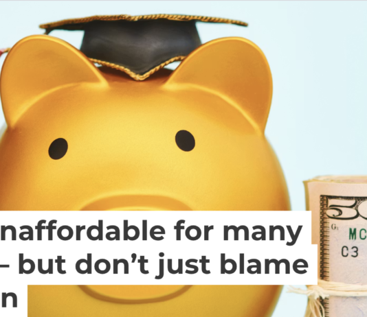 Private U.S. colleges and universities are charging an average of $44,961 in tuition for the 2025-26 school year. Catherine Lane/Moment via Getty Images